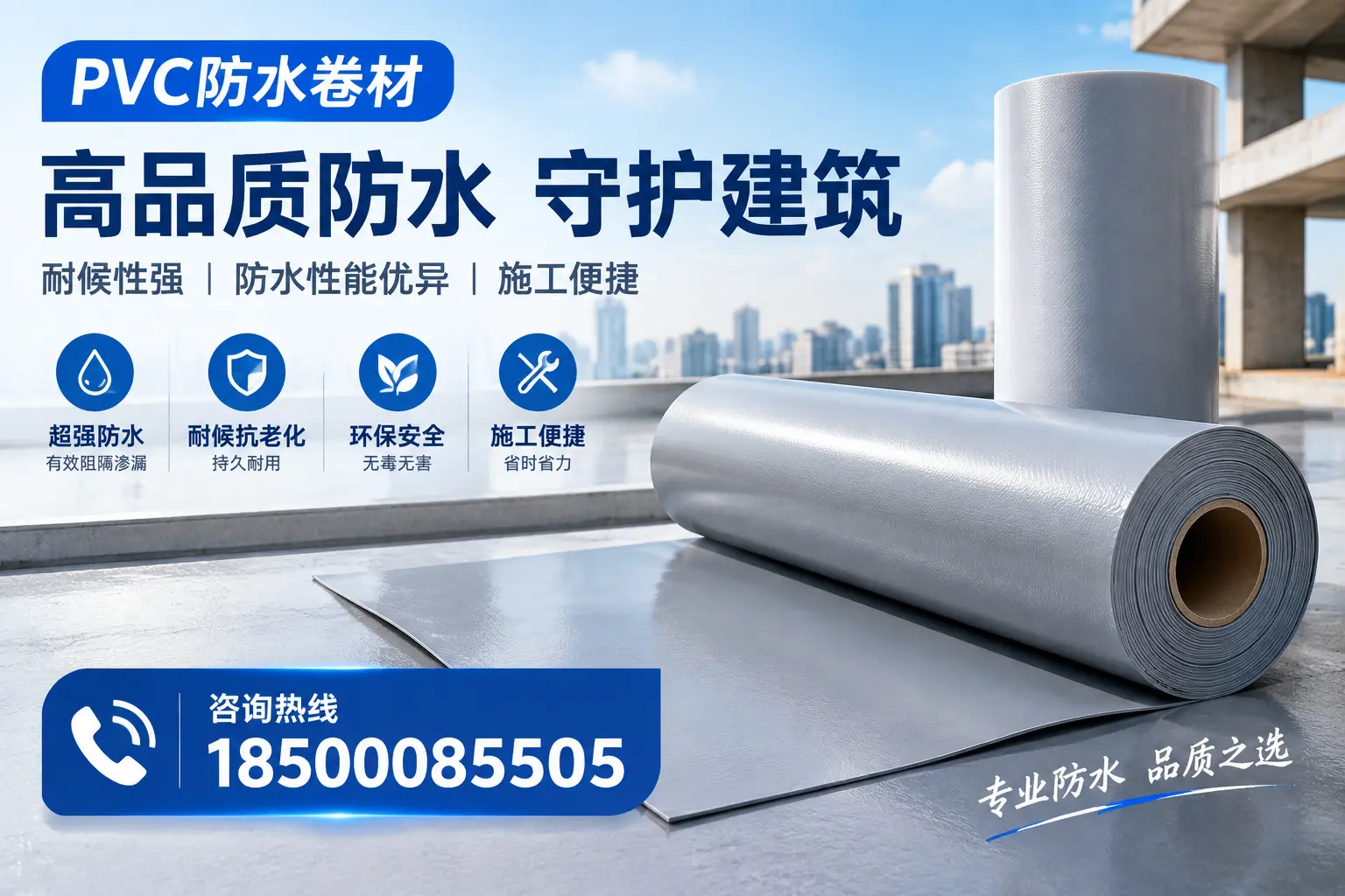 PVC防水卷材的防水效果评测,适合乐山的科学依据