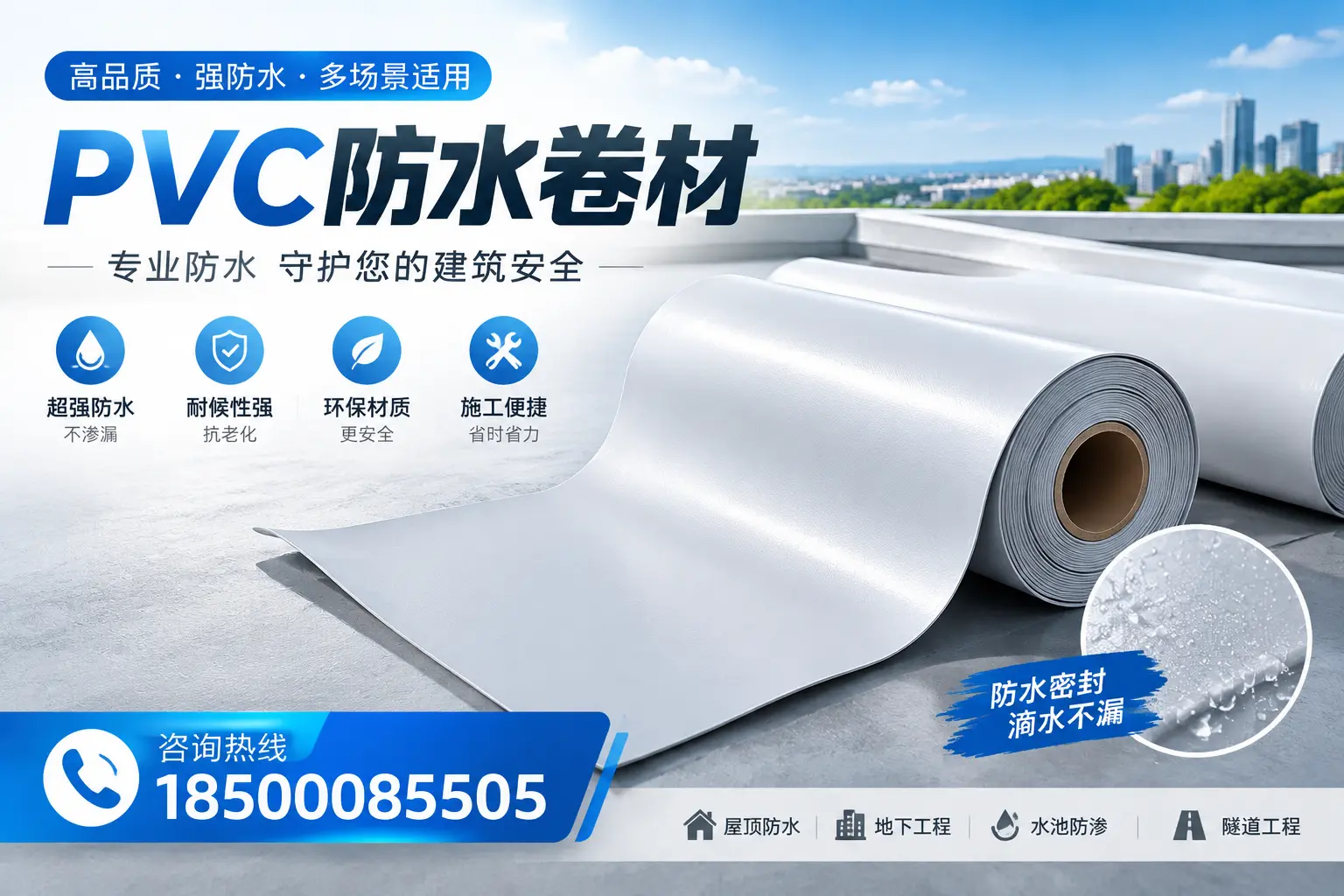 PVC防水卷材的市场竞争分析,乐山品牌选择参考